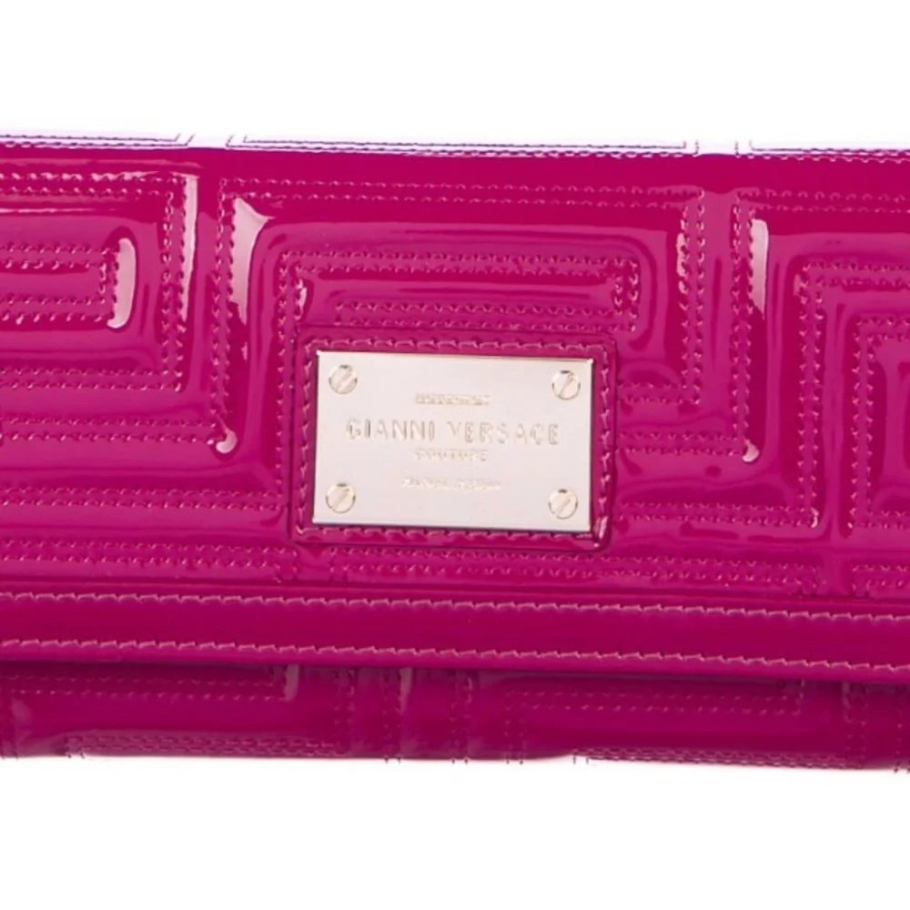 Gianni Versace Classy Continental Wallet Patent Leather